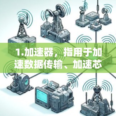 1.加速器,指用于加速数据传输、加速芯片制造或加速云服务的设备或组件 1.加速器,指用于加速数据传输、加速芯片制造或加速云服务的设备或组件