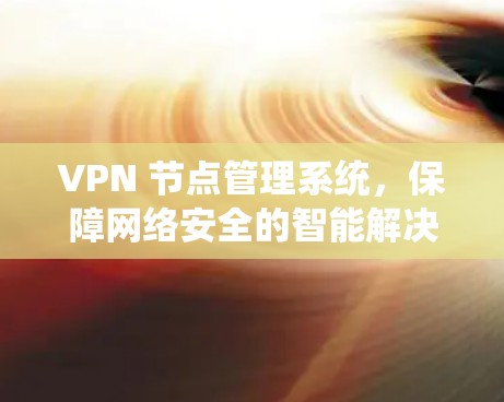 VPN 节点管理系统，保障网络安全的智能解决方案