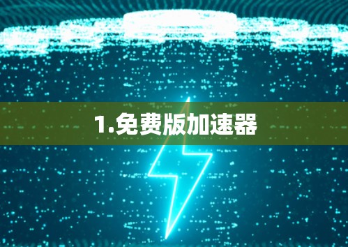 1.免费版加速器 1.免费版加速器