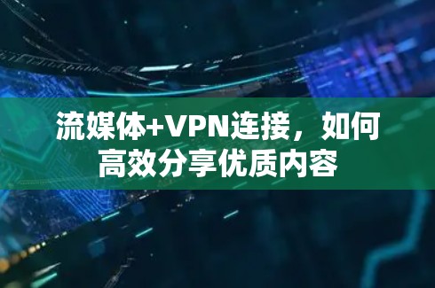 流媒体+VPN连接,如何高效分享优质内容 流媒体+VPN连接,如何高效分享优质内容