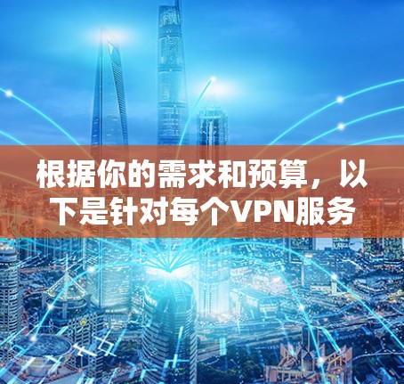 根据你的需求和预算,以下是针对每个VPN服务的详细分析和推荐 根据你的需求和预算,以下是针对每个VPN服务的详细分析和推荐