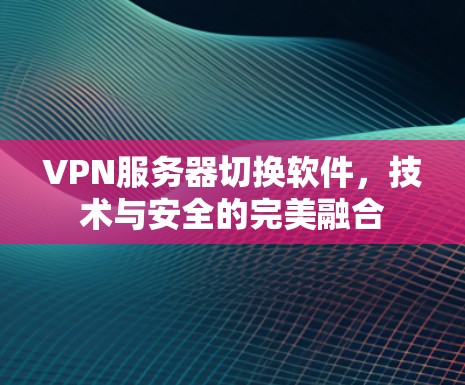 VPN服务器切换软件，技术与安全的完美融合