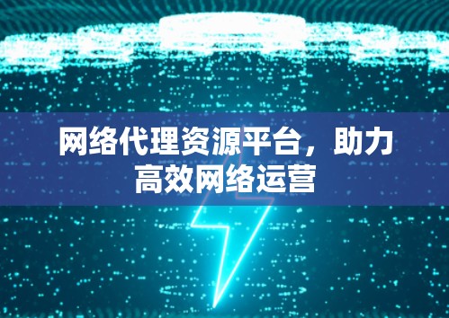 网络代理资源平台，助力高效网络运营