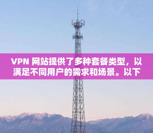 VPN 网站提供了多种套餐类型，以满足不同用户的需求和场景。以下是几种常见VPN套餐的比较，供您参考