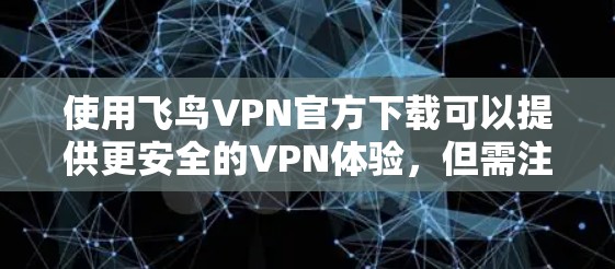 使用飞鸟VPN官方下载可以提供更安全的VPN体验，但需注意以下几点