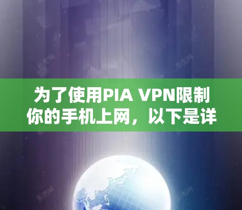 为了使用PIA VPN限制你的手机上网，以下是详细的步骤指南