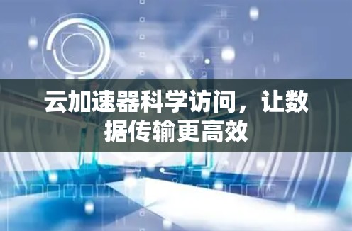 云加速器科学访问,让数据传输更高效 云加速器科学访问,让数据传输更高效