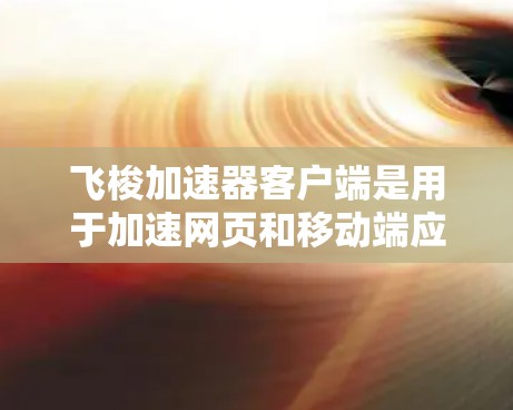 飞梭加速器客户端是用于加速网页和移动端应用的工具,具有以下特点和功能 飞梭加速器客户端是用于加速网页和移动端应用的工具,具有以下特点和功能