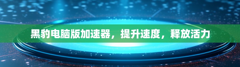 黑豹电脑版加速器,提升速度,释放活力 黑豹电脑版加速器,提升速度,释放活力