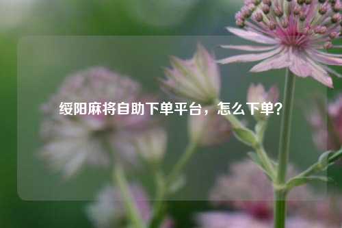 绥阳麻将自助下单平台，怎么下单？